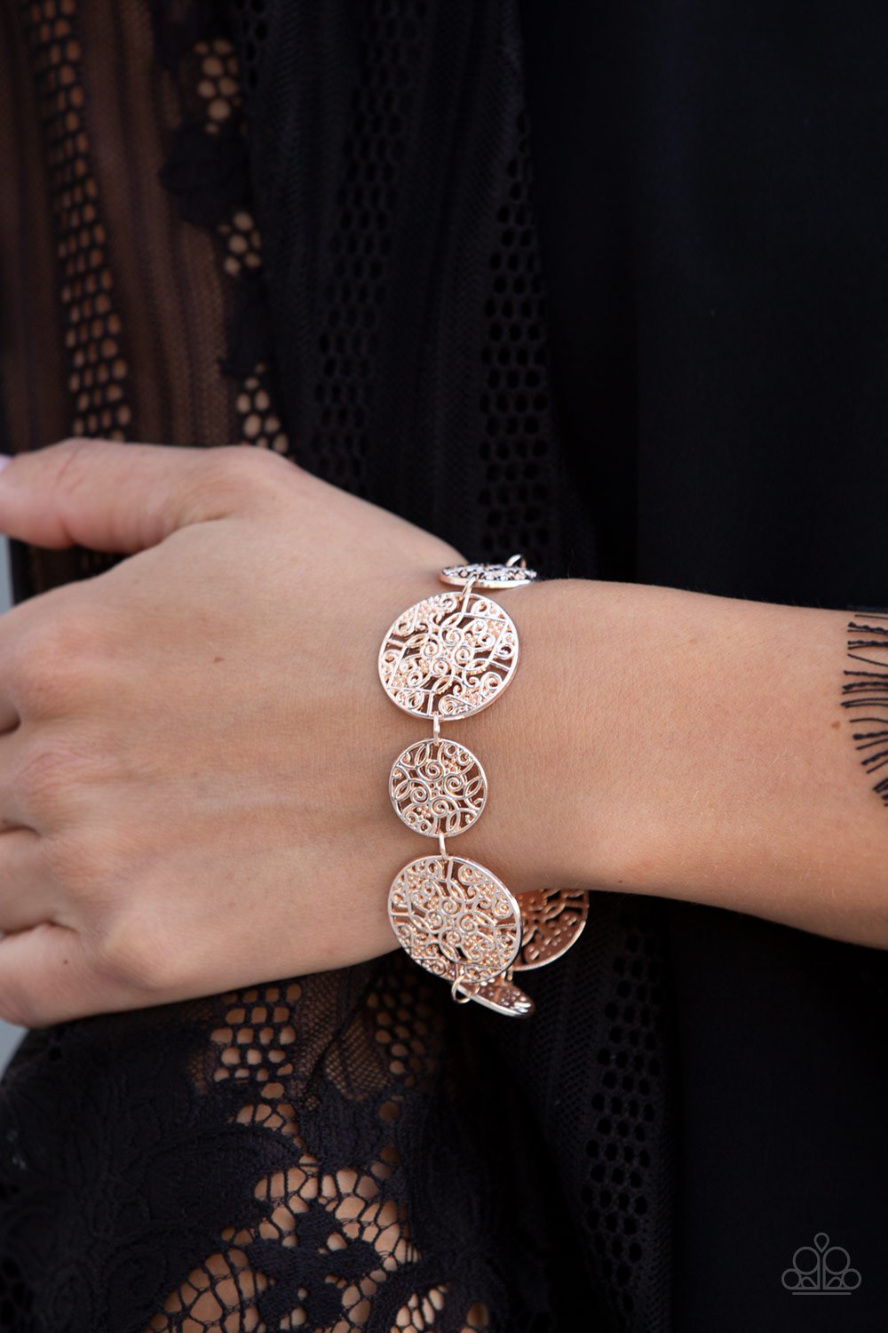 Modestly Malibu-rose gold-Paparazzi bracelet