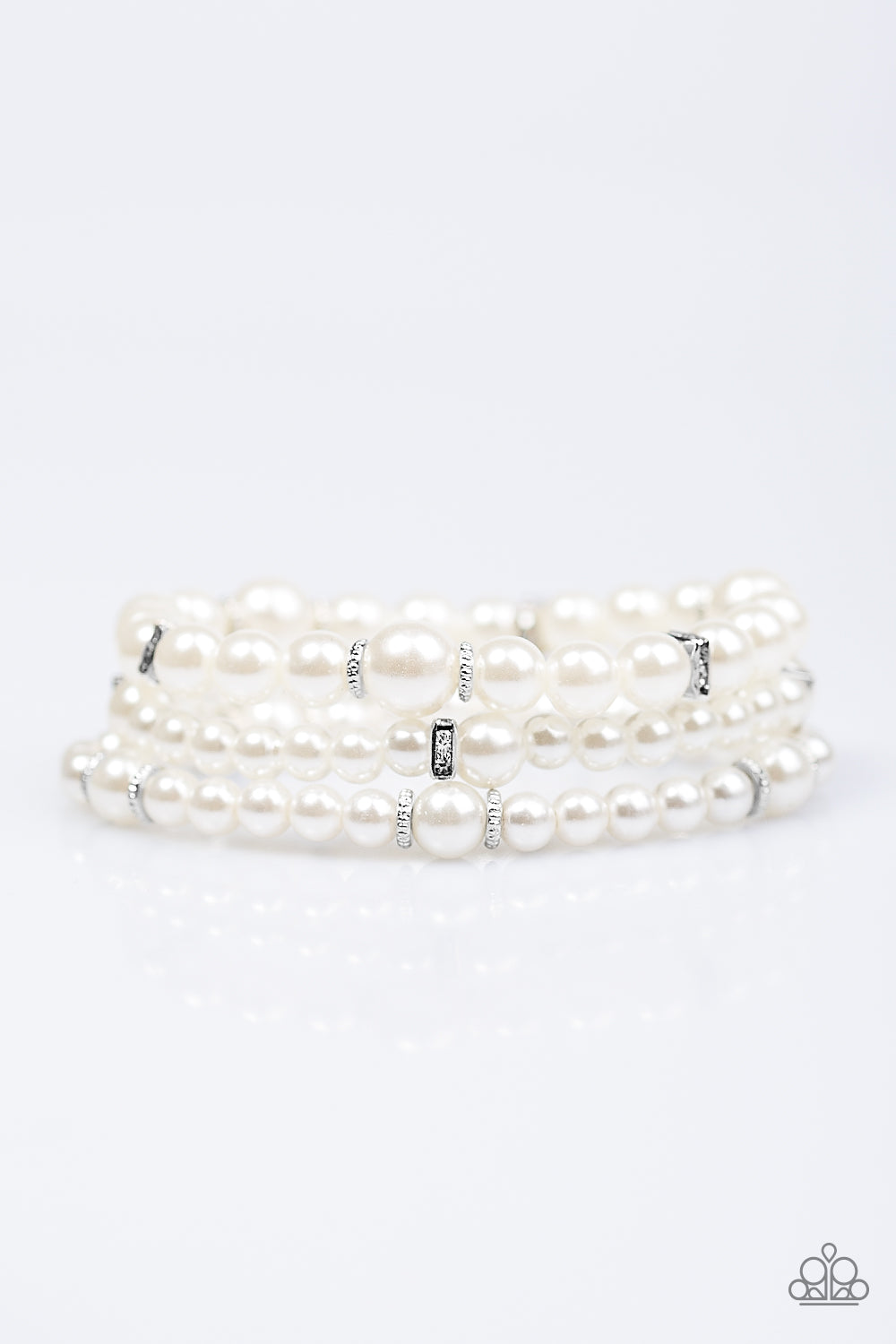 Money Drop - White - Paparazzi bracelet