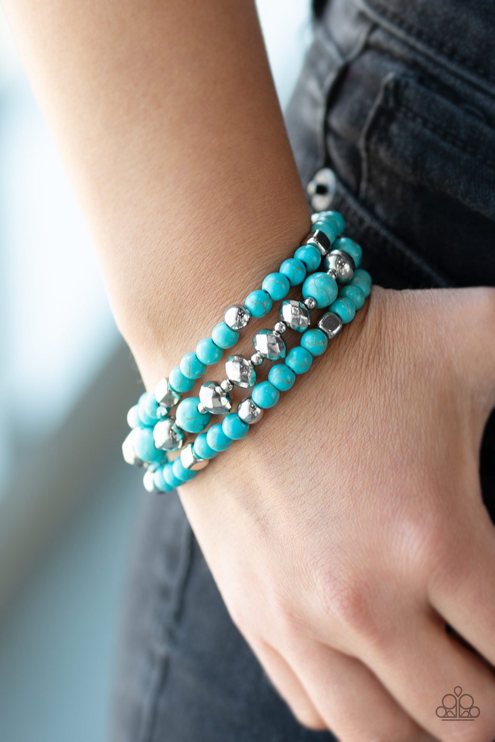Mountain Artist-blue-Paparazzi bracelet