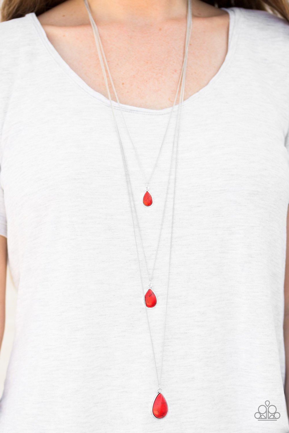 Mountain Tears-red-Paparazzi necklace