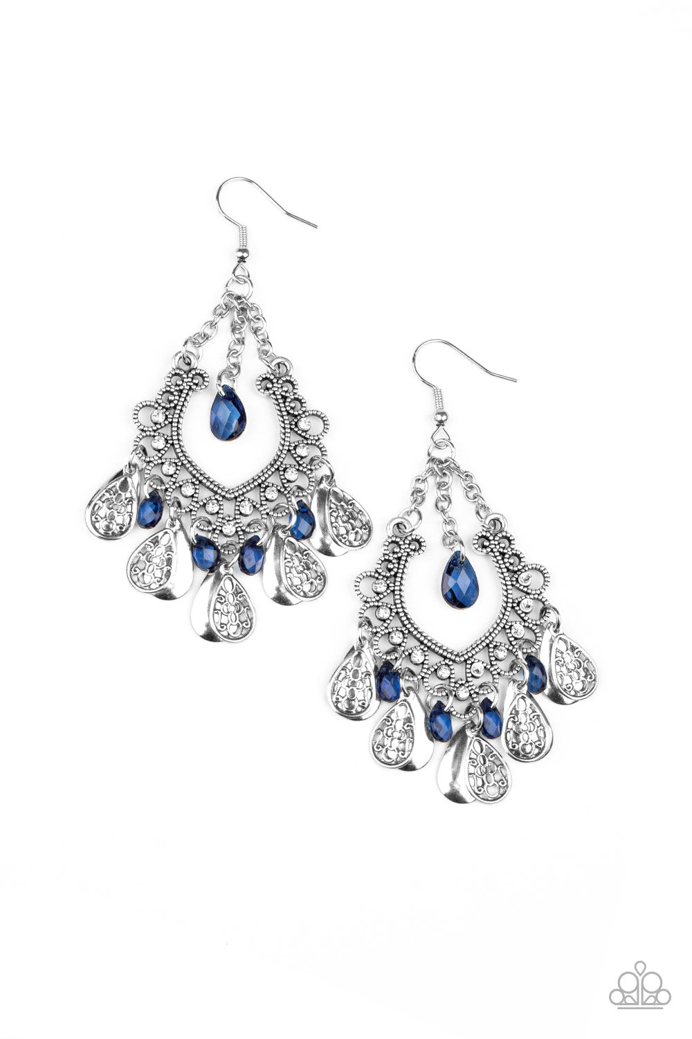 Musical Gardens - blue - Paparazzi earrings