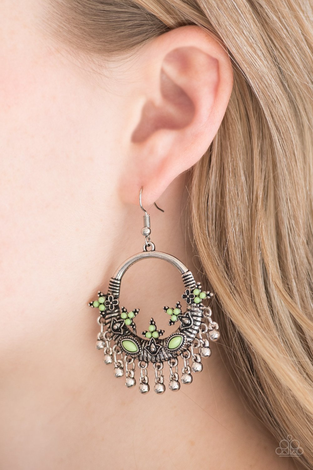 Musical Mantras - green - Paparazzi earrings