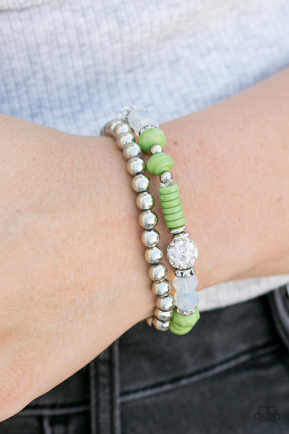 My Dance Card is Full - green - Paparazzi bracelet