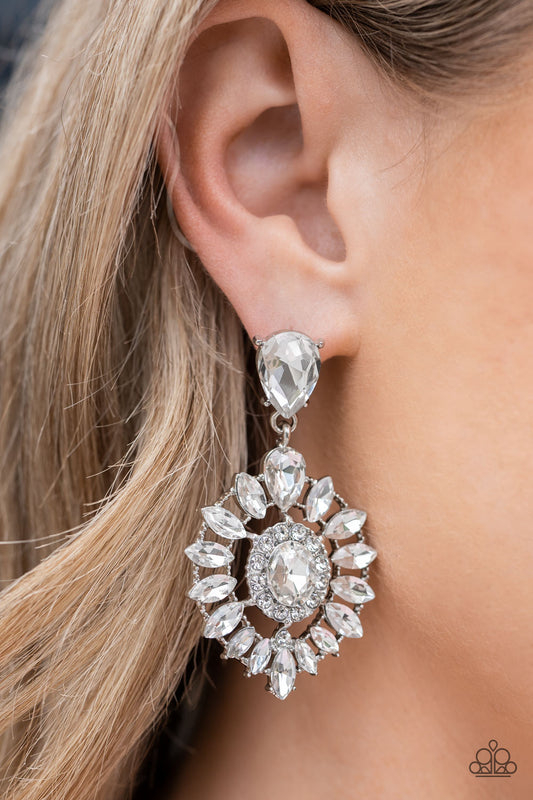My Good LUXE Charm - white - Paparazzi earrings