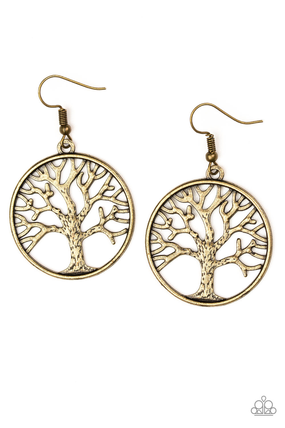 My Treehouse Is Your Treehouse - brass - Paparazzi earrings