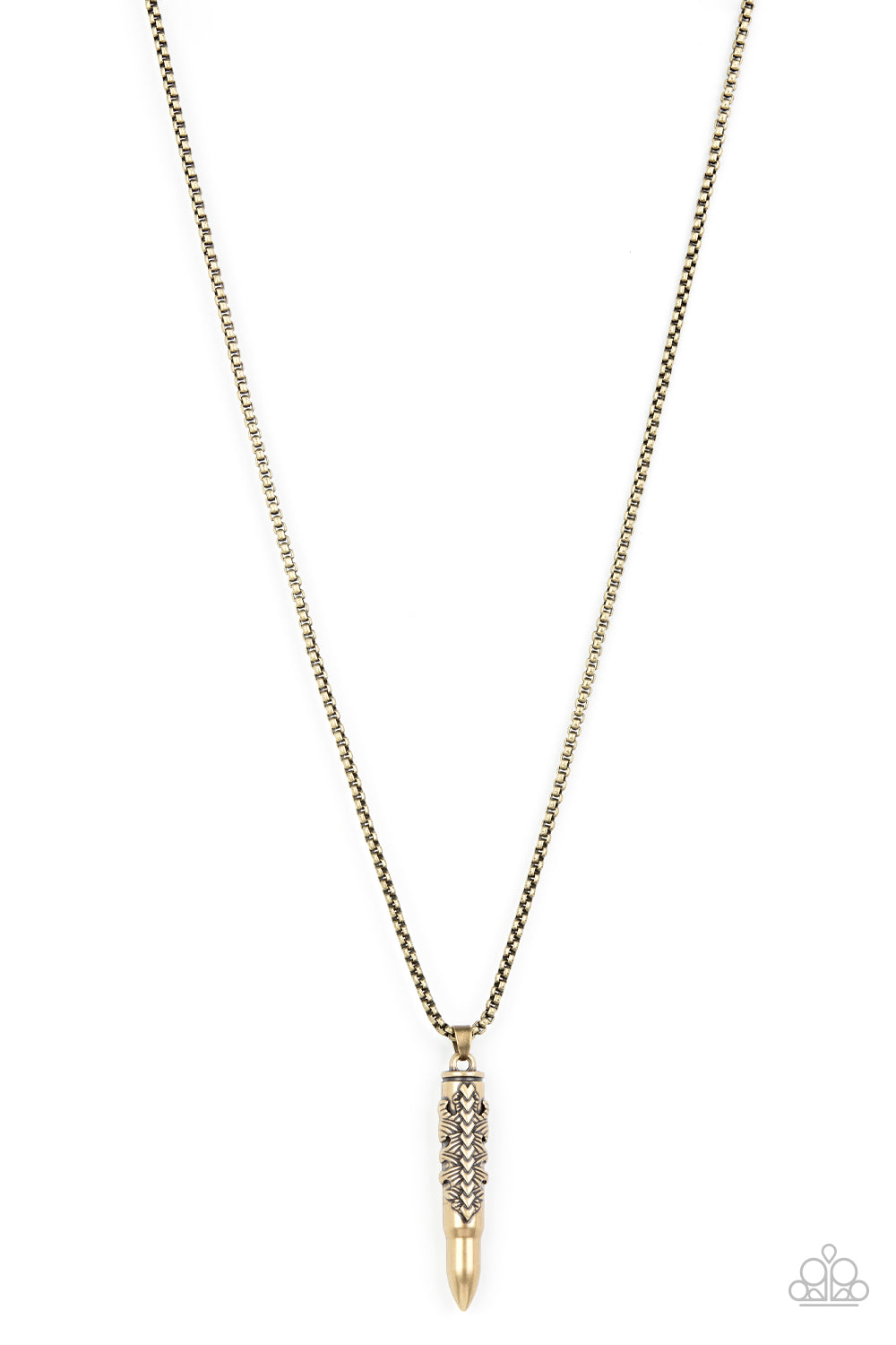 Mysterious Marksman - brass - Paparazzi MENS necklace