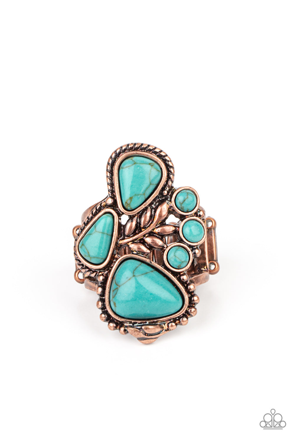 Mystical Mesa - copper - Paparazzi ring