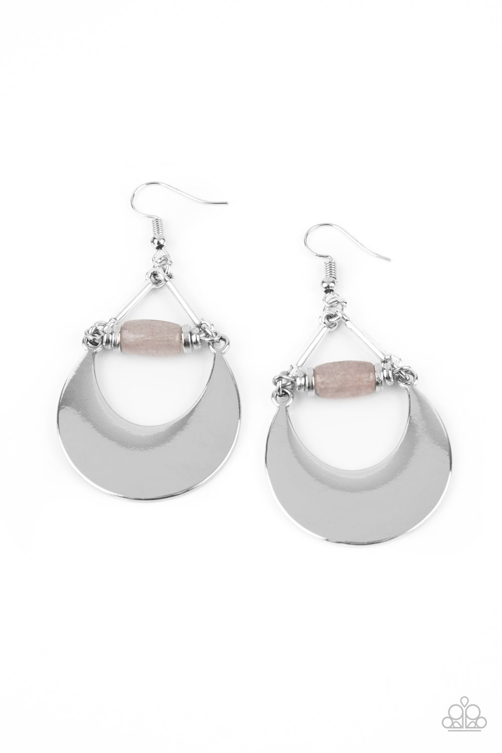 Mystical Moonbeams - silver - Paparazzi earrings