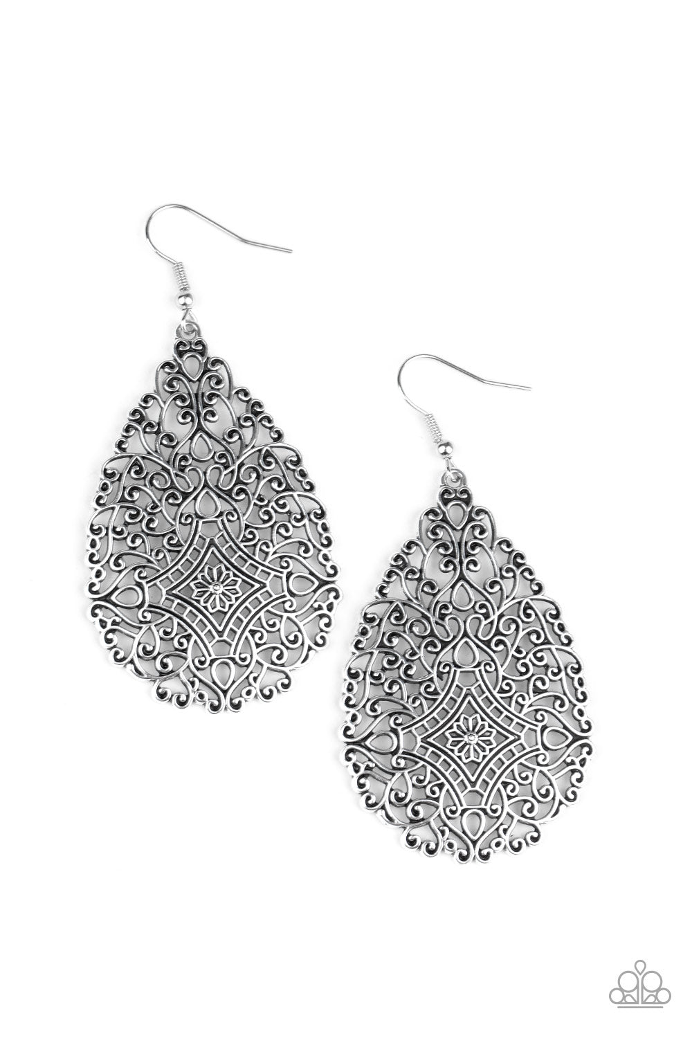 Napa Valley Vintage - silver - Paparazzi earrings