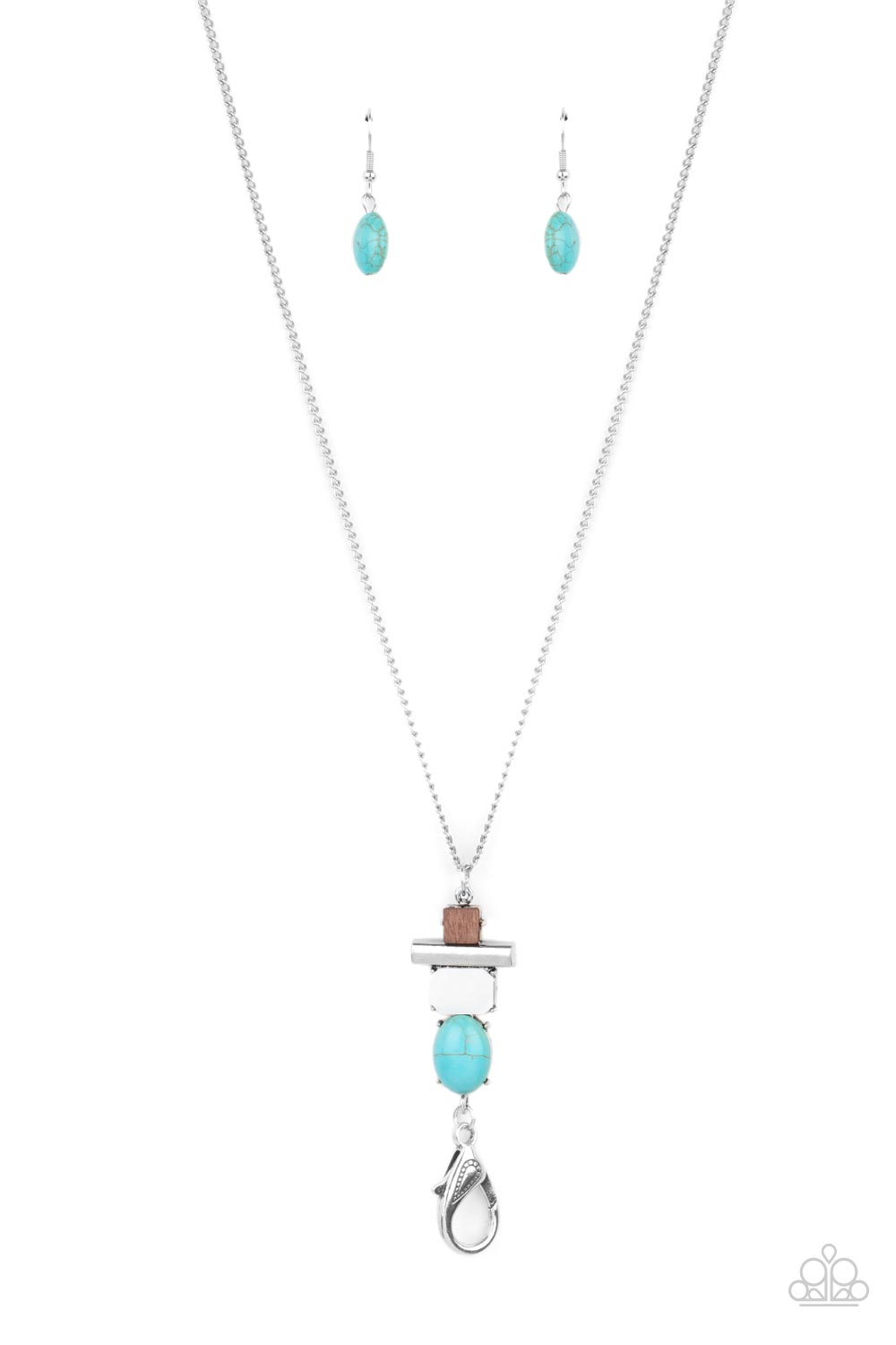 Natural Novice - blue - Paparazzi LANYARD necklace