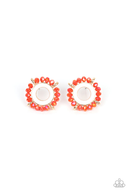 Nautical Notion - orange - Paparazzi earrings