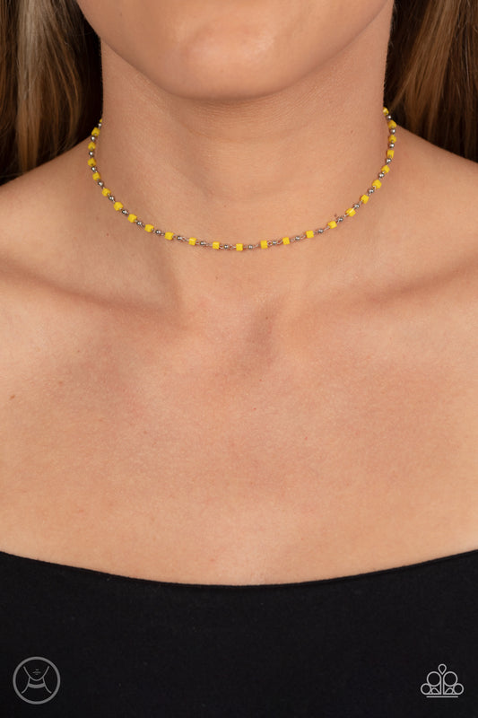 Neon Lights - yellow - Paparazzi necklace