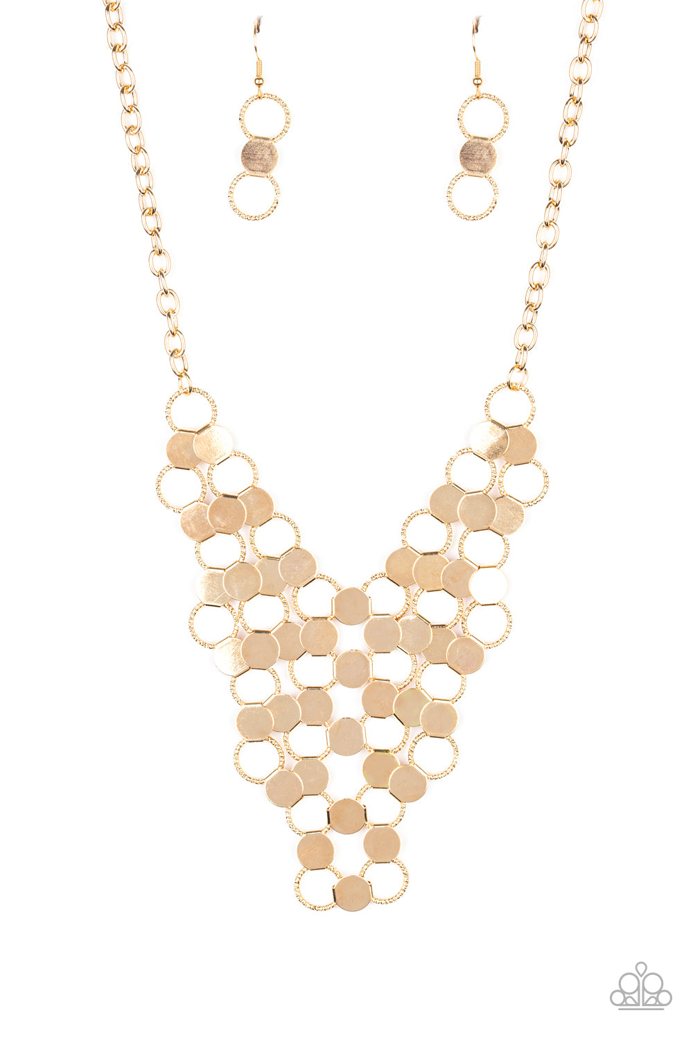 Net Result - gold - Paparazzi necklace
