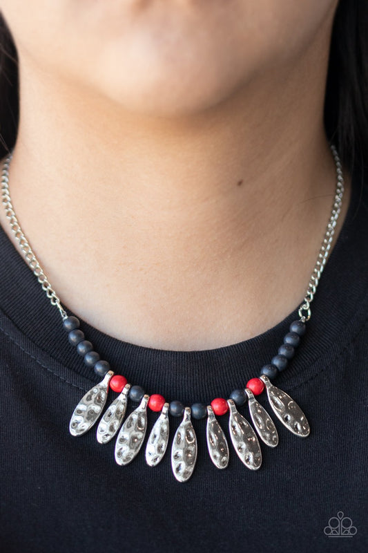 Neutral TERRA-tory-red-Paparazzi necklace