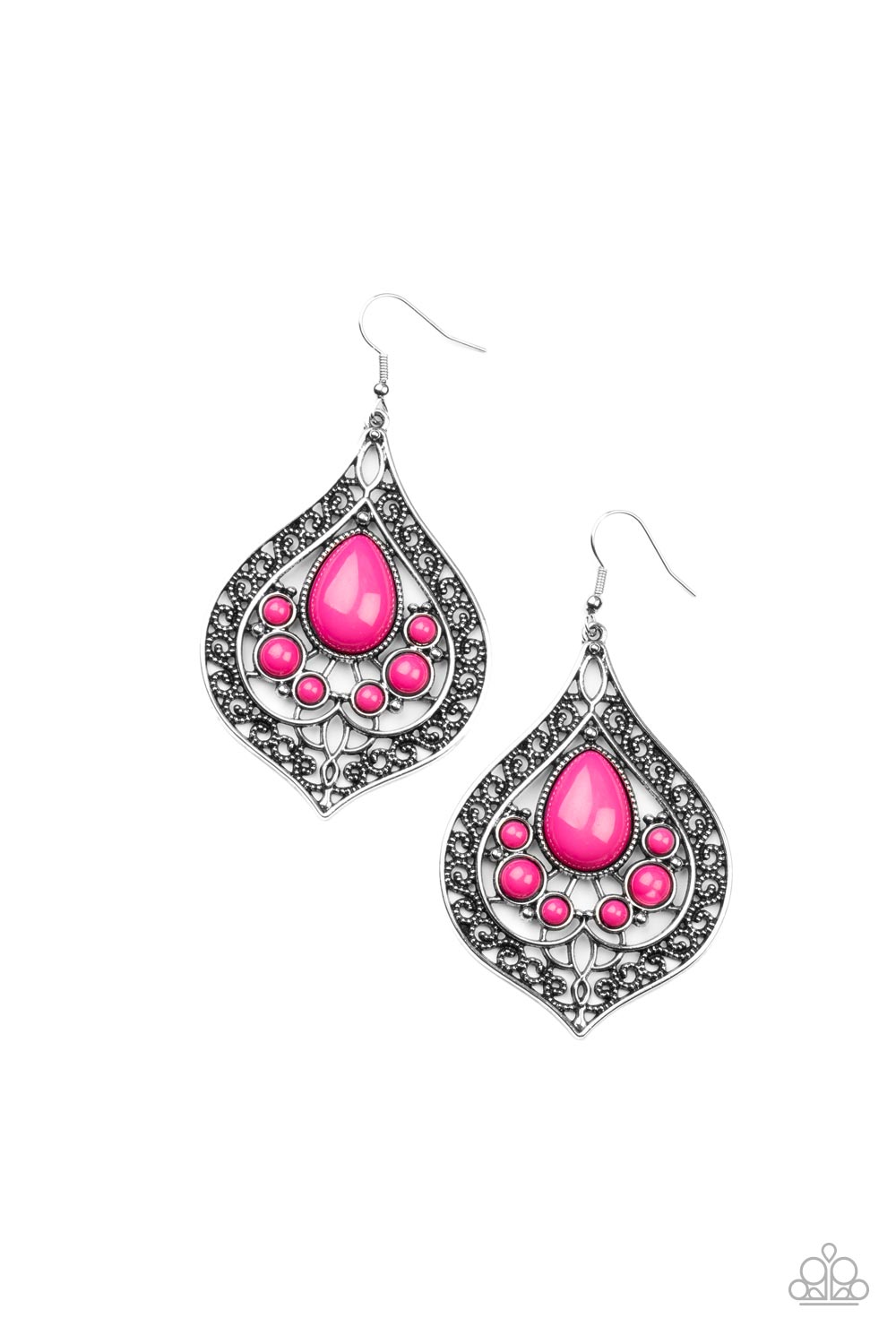 New Delhi Nouveau - pink - Paparazzi earrings
