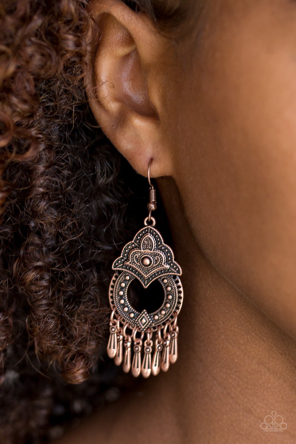 New Delhi Native-copper-Paparazzi earrings