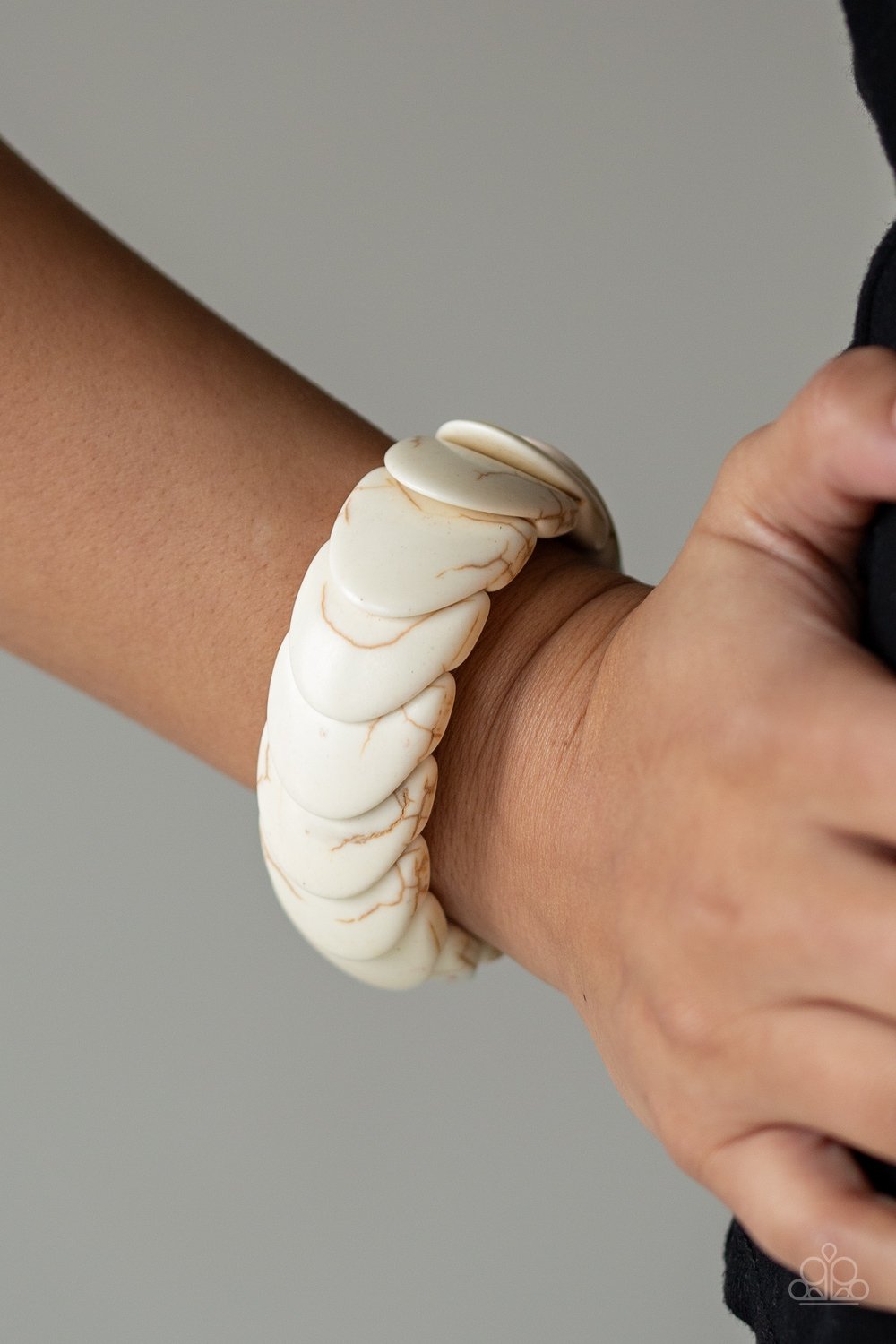 Nomadic Nature-white-Paparazzi bracelet