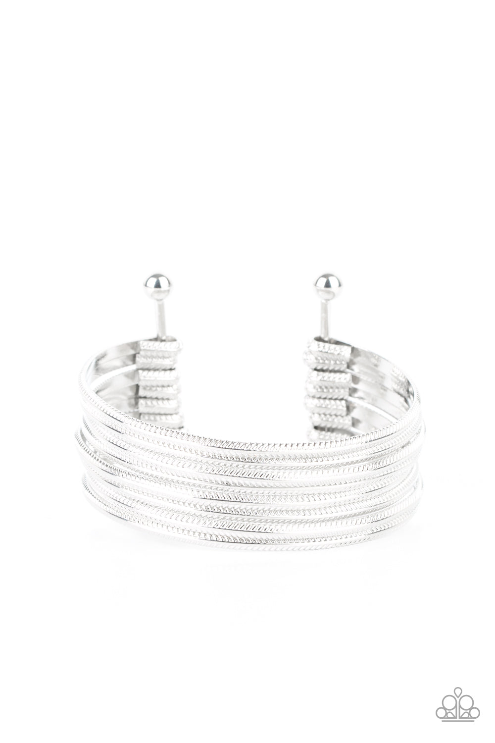 Now Watch Me Stack - silver - Paparazzi bracelet