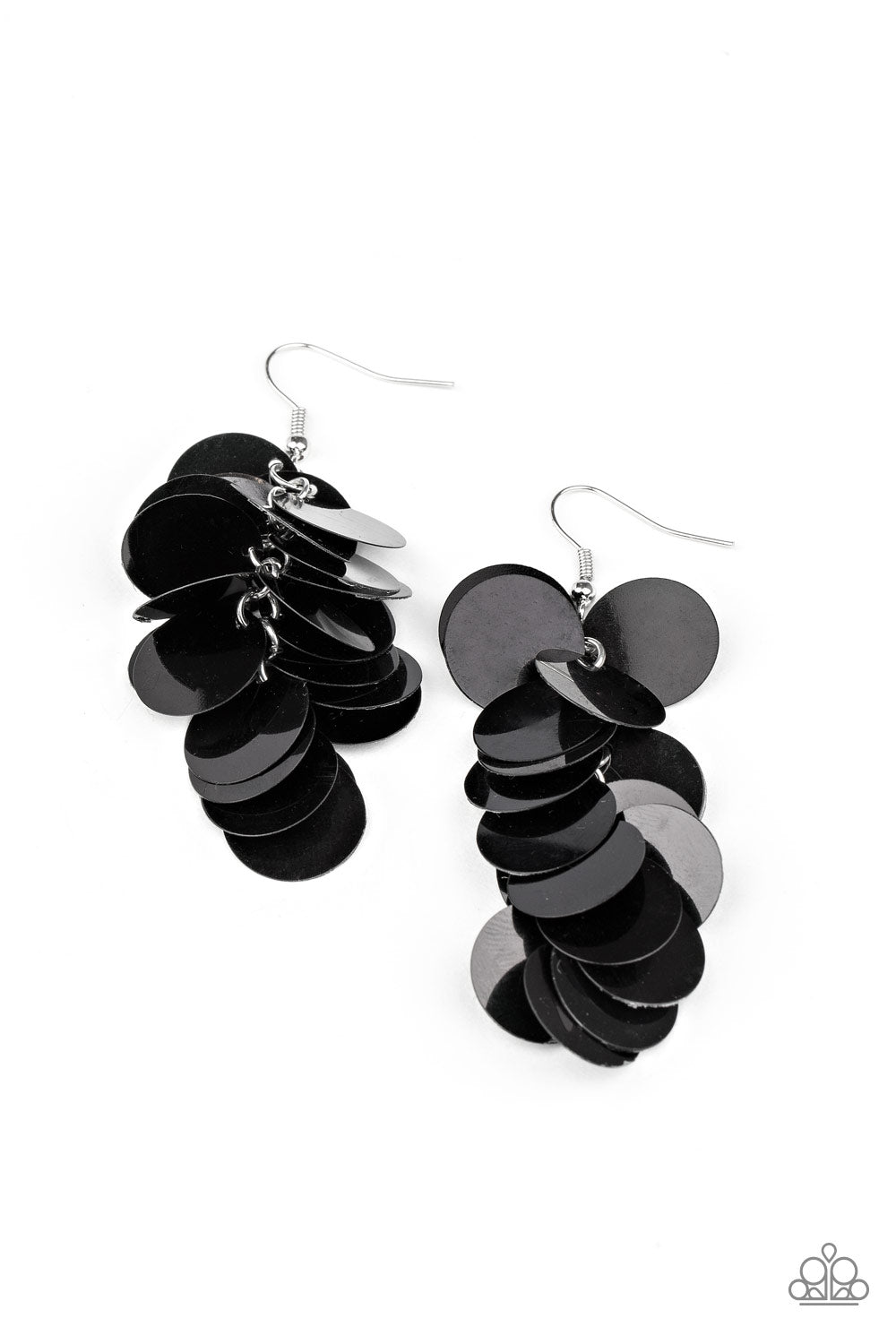 Now You SEQUIN It - black - Paparazzi earrings