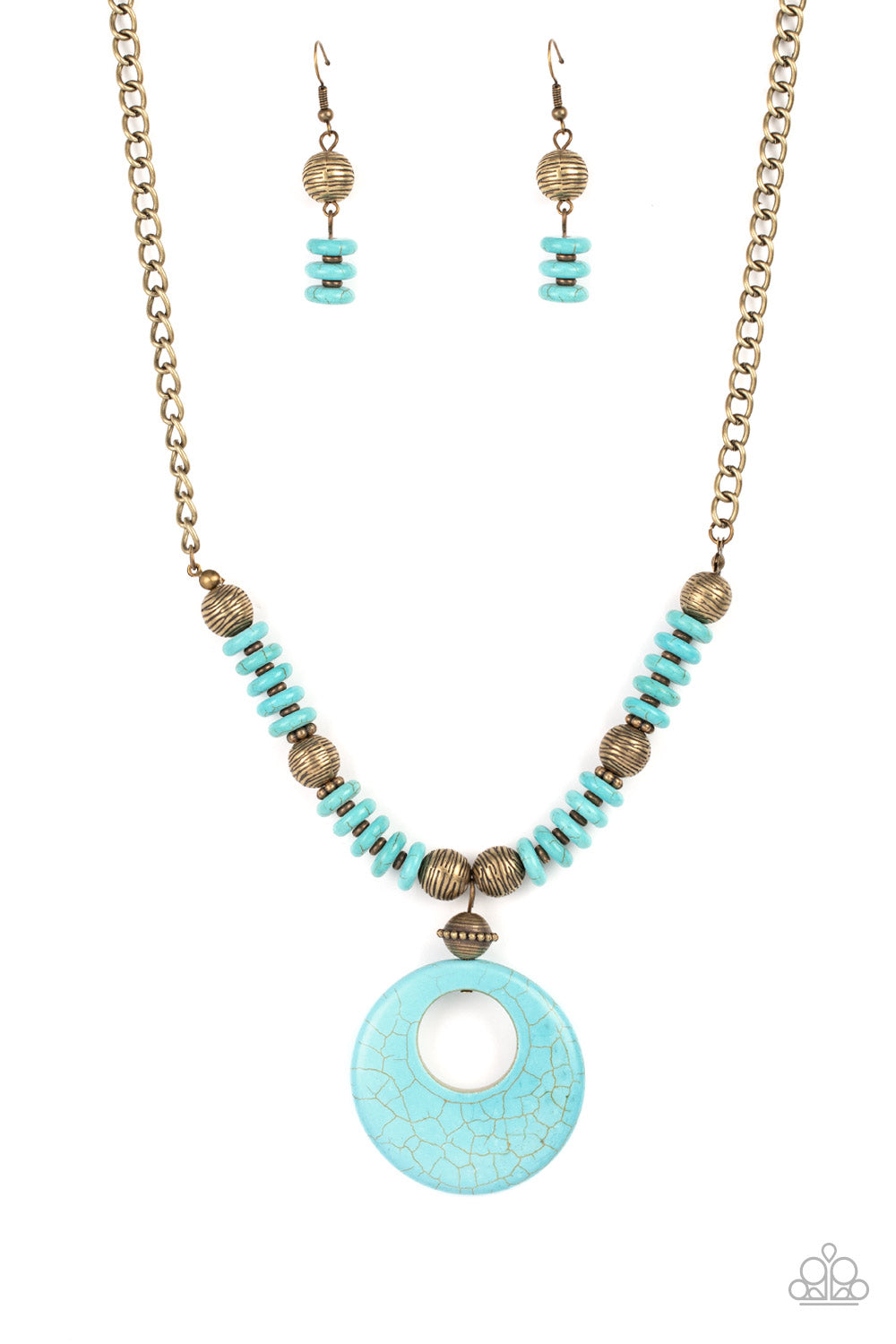 Oasis Goddess - brass - Paparazzi necklace