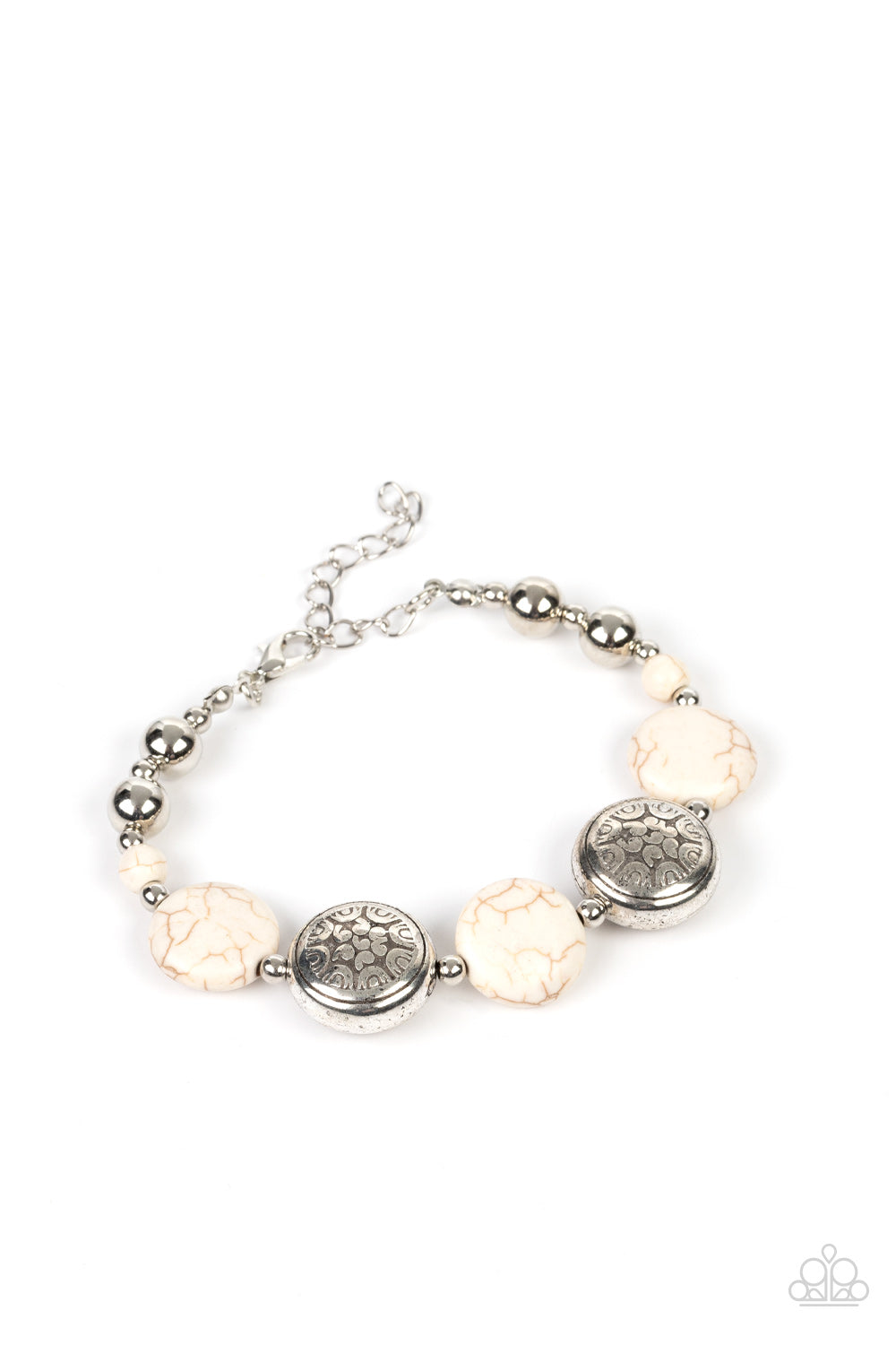 Oasis Orchard - white - Paparazzi bracelet