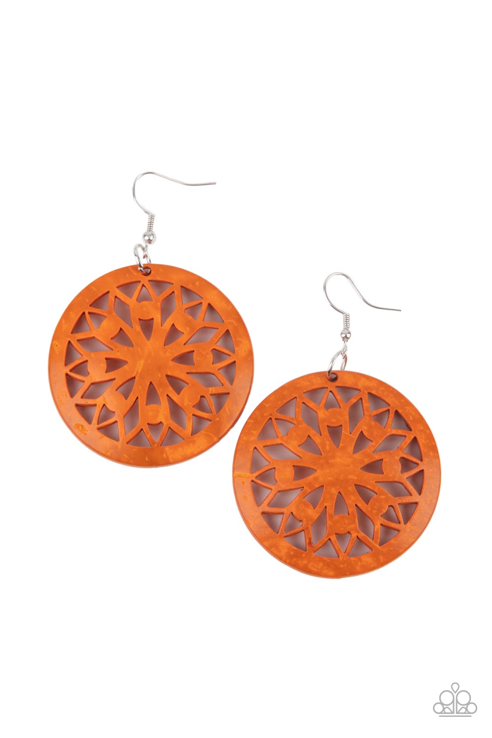 Ocean Canopy - orange - Paparazzi earrings