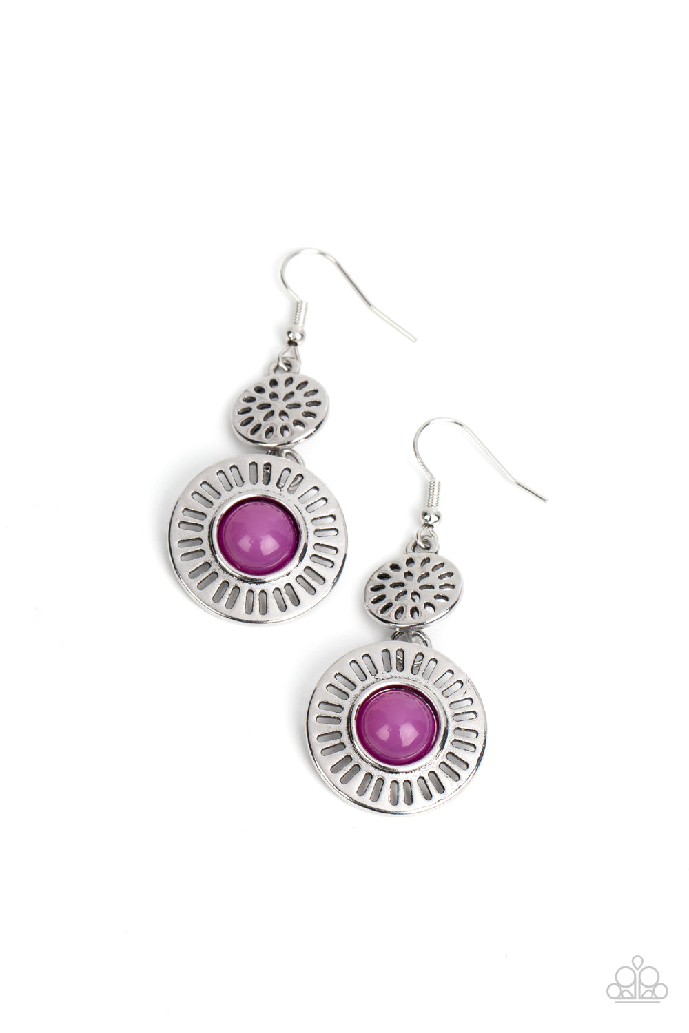 Ocean Orchard - purple - Paparazzi earrings
