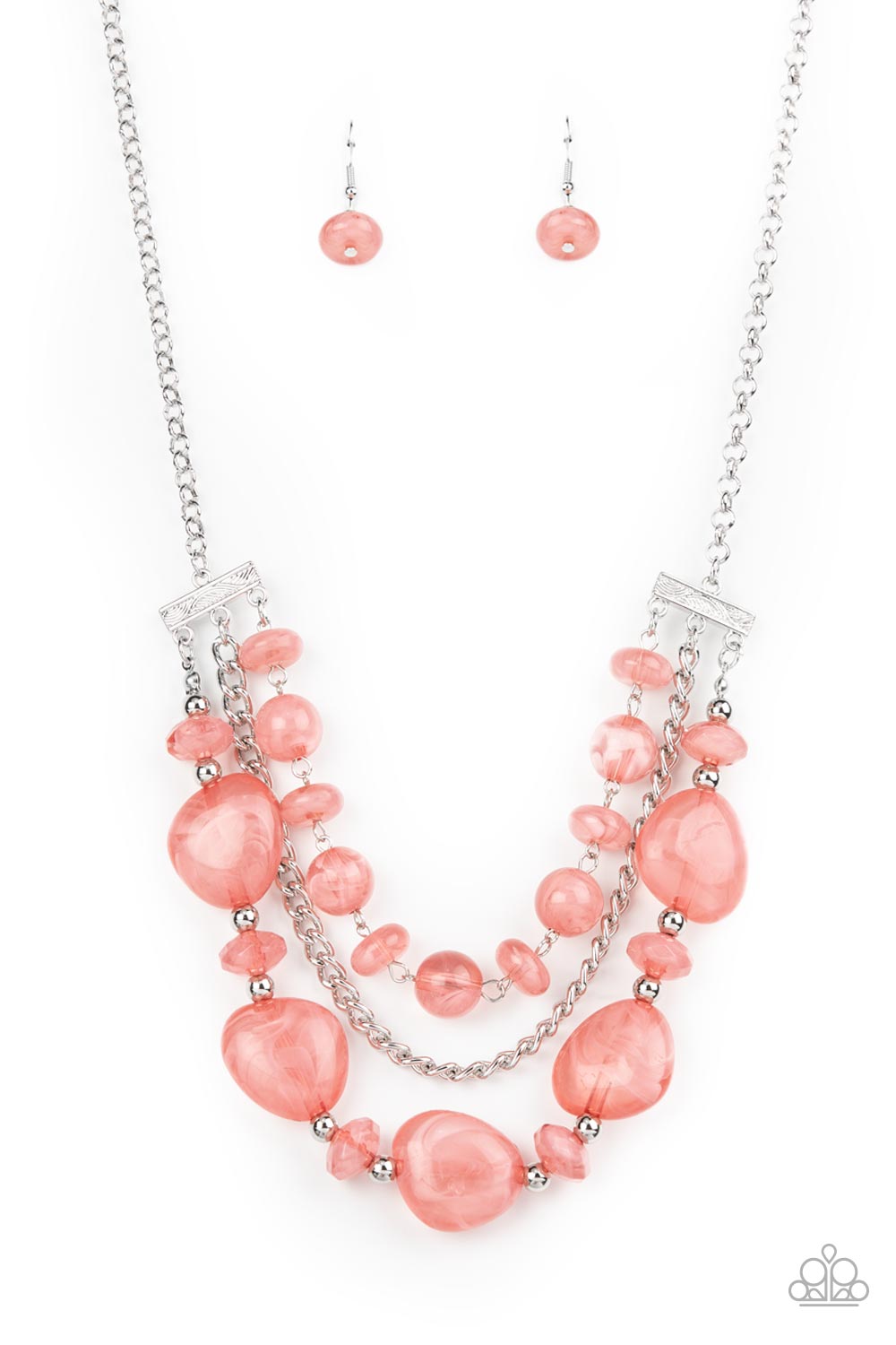 Oceanside Service - pink - Paparazzi necklace