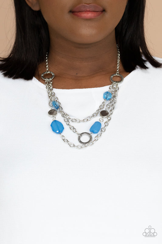 Oceanside Spa - blue - Paparazzi necklace
