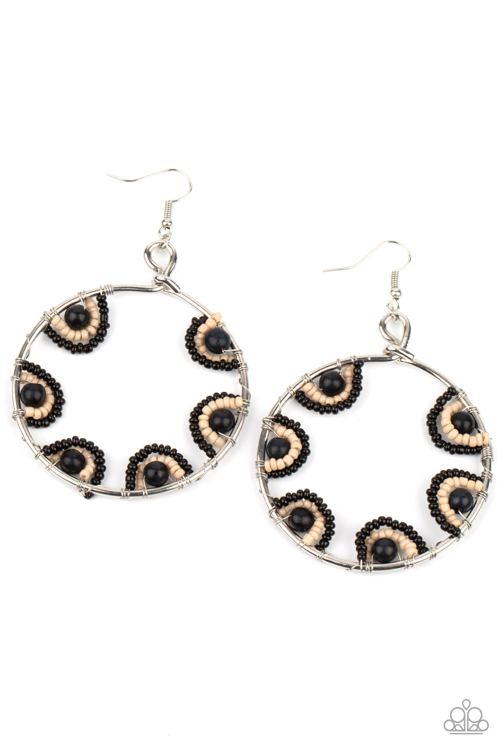 Off The Rim - black - Paparazzi earrings