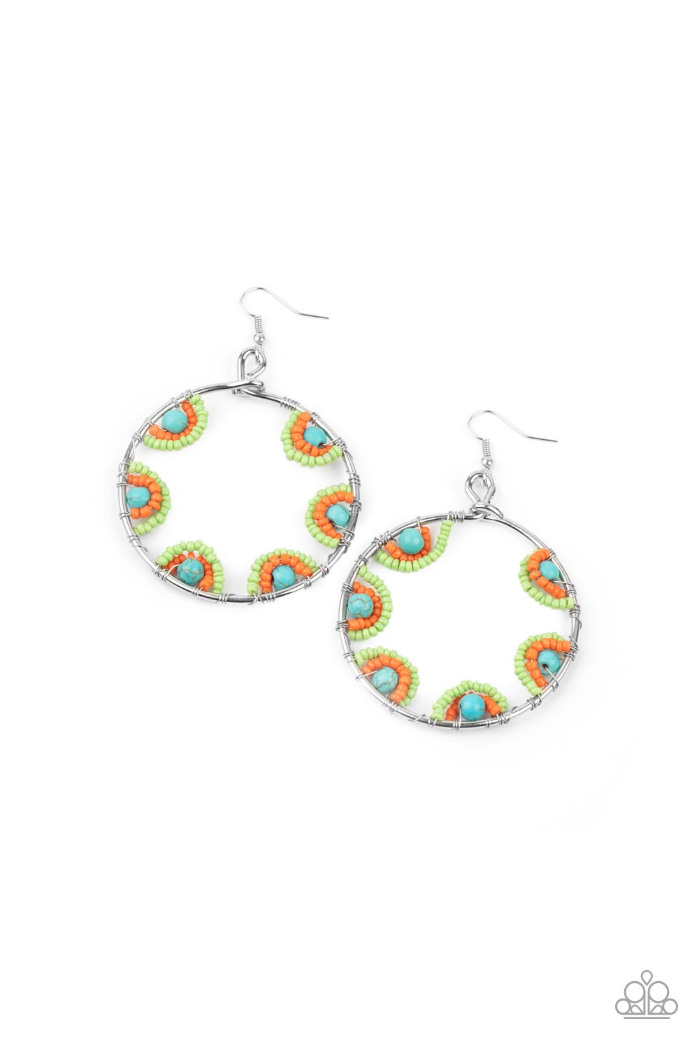 Off The Rim - multi - Paparazzi earrings