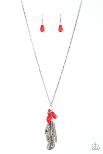 Off the FLOCK - red - Paparazzi necklace