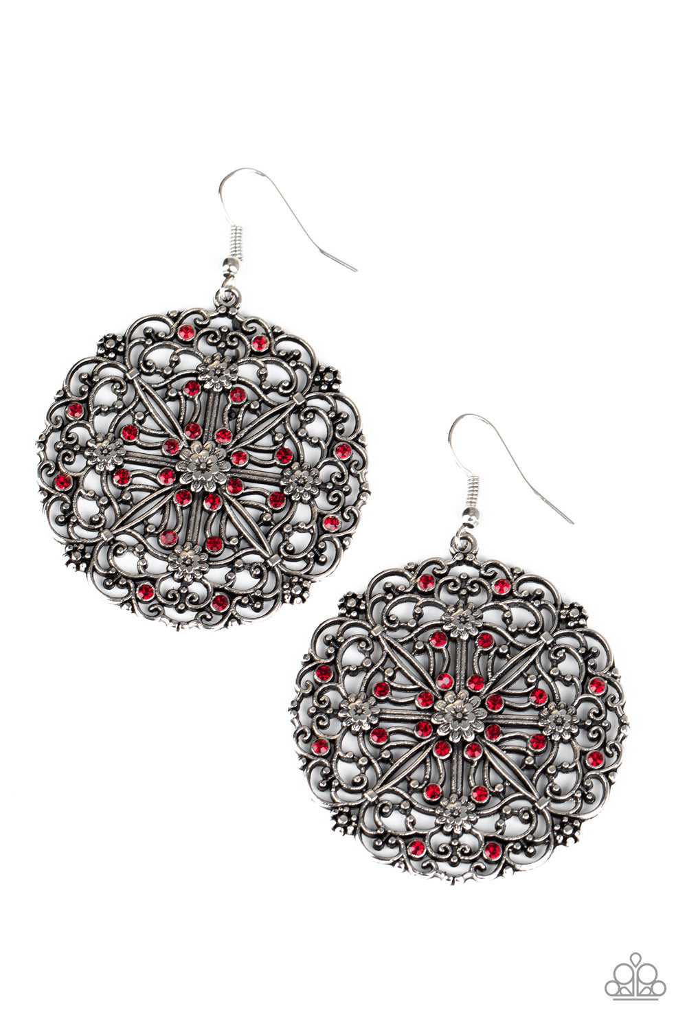 Oh MANDALA! - red - Paparazzi earrings