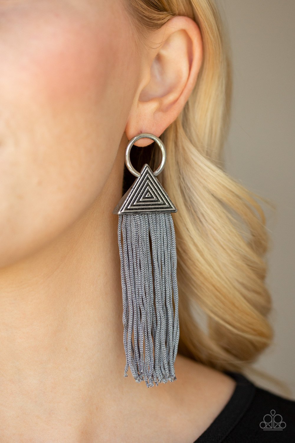 Oh My Giza-silver-Paparazzi earrings