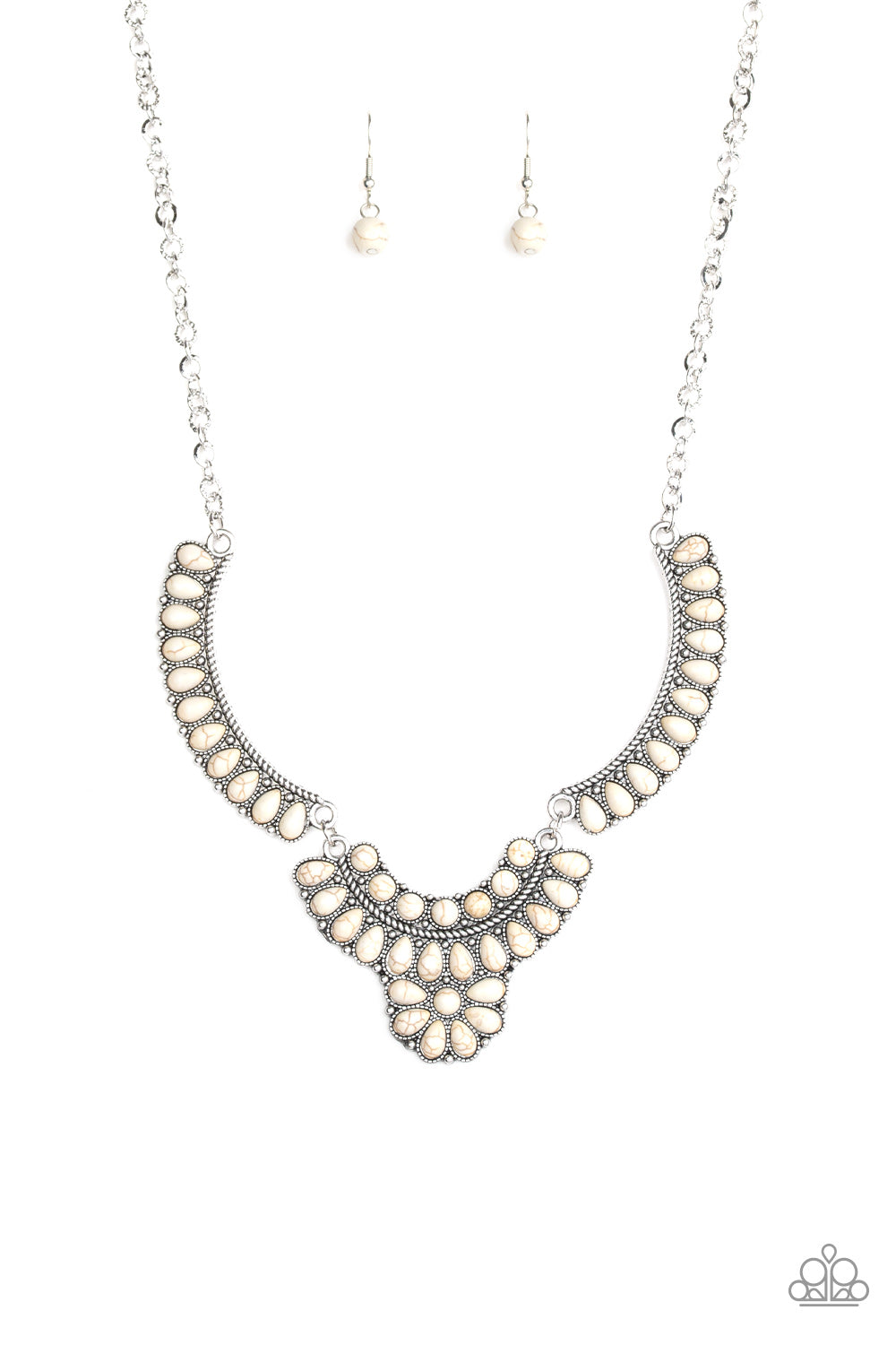 Omega Oasis - white - Paparazzi necklace