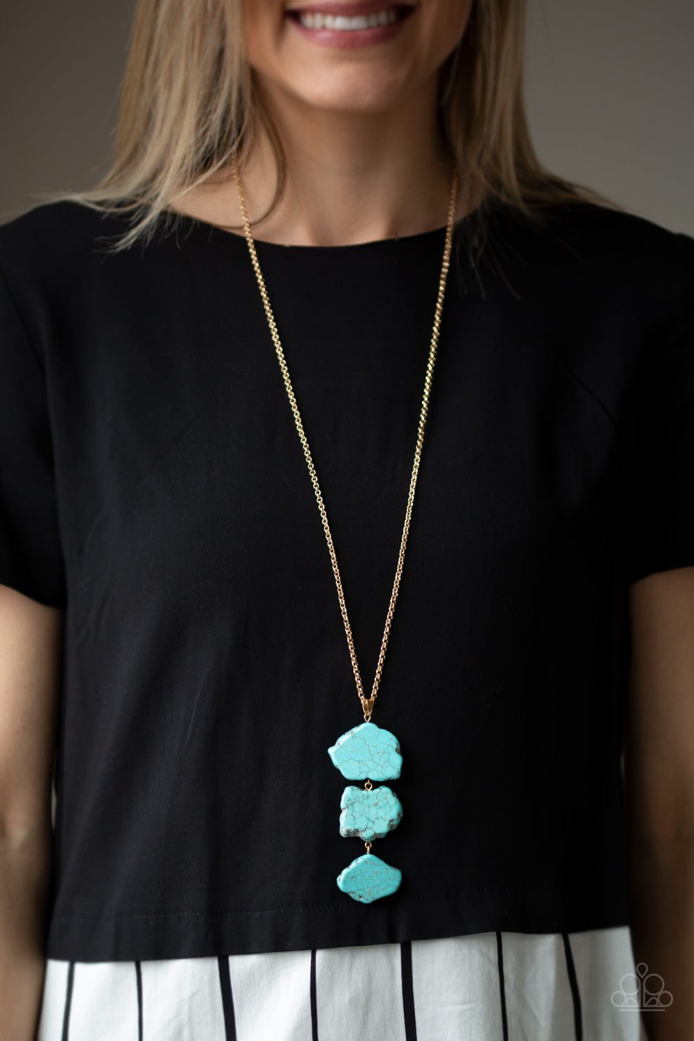 On the Roam Again-gold-Paparazzi necklace