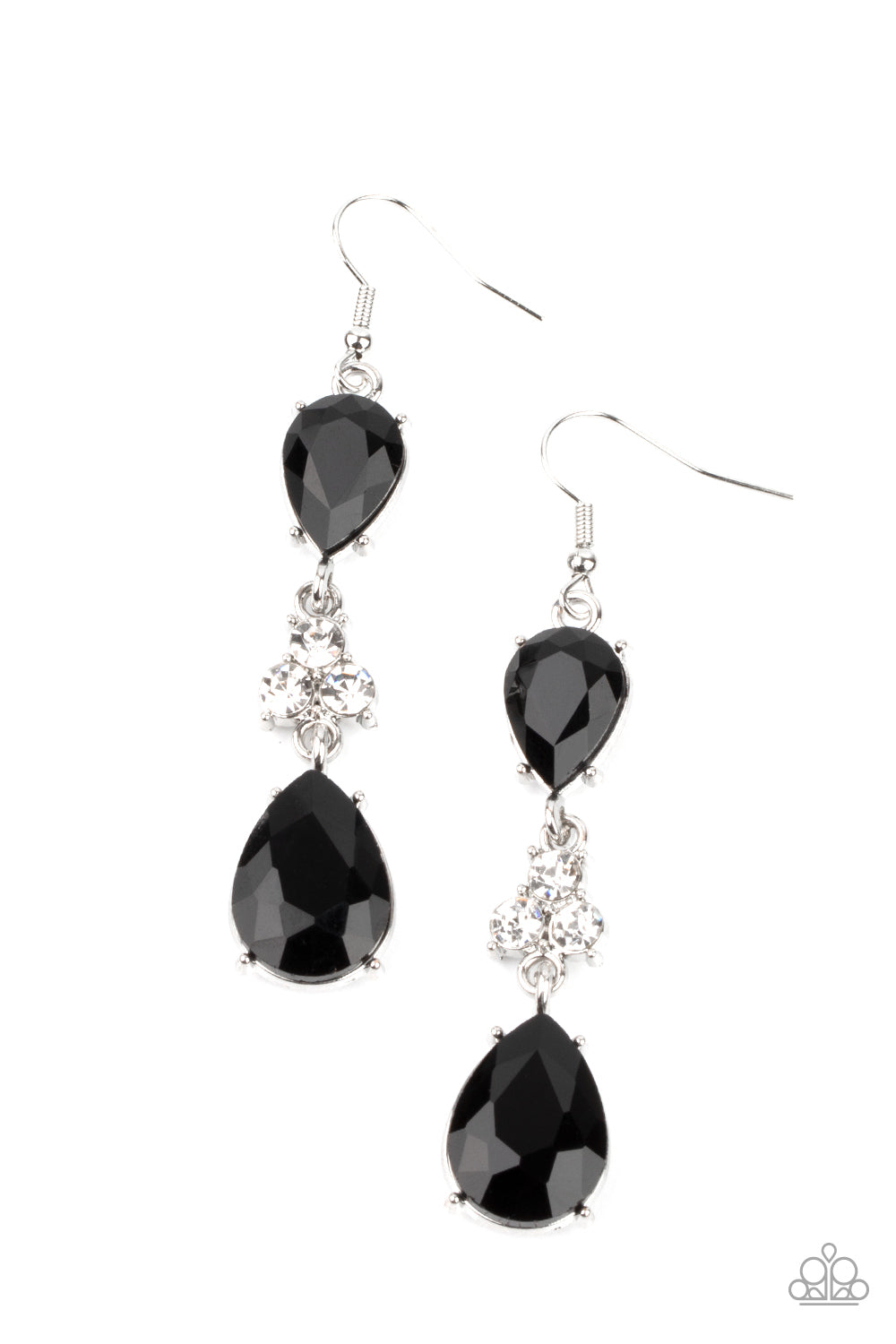 Once Upon a Twinkle - black - Paparazzi earrings