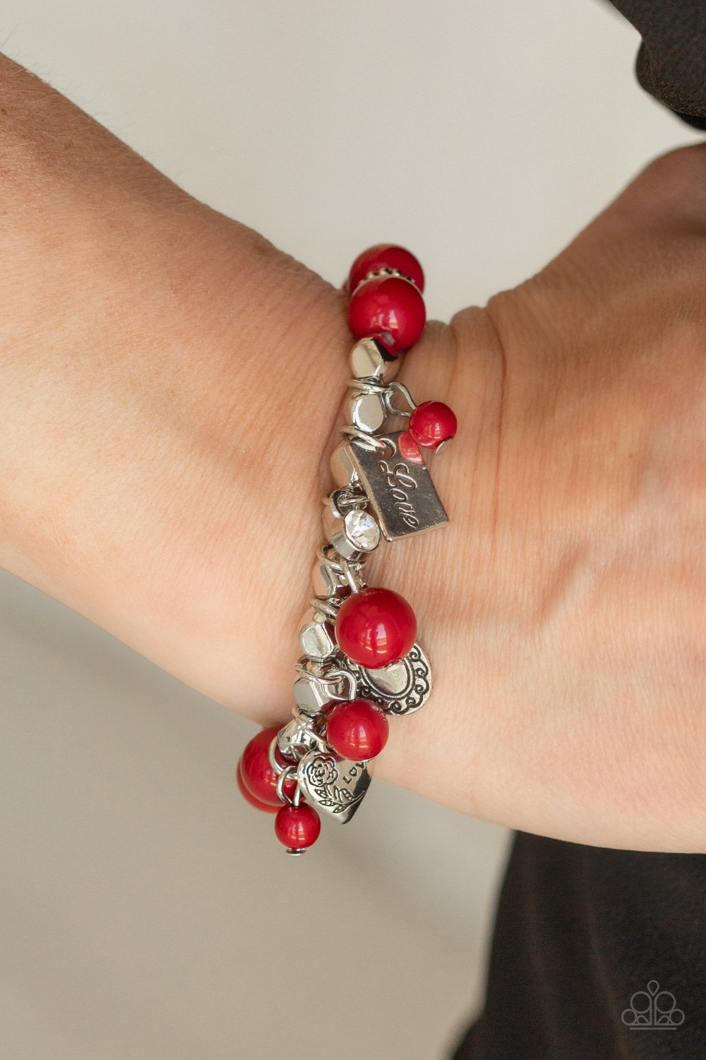 One True Love-red-Paparazzi bracelet