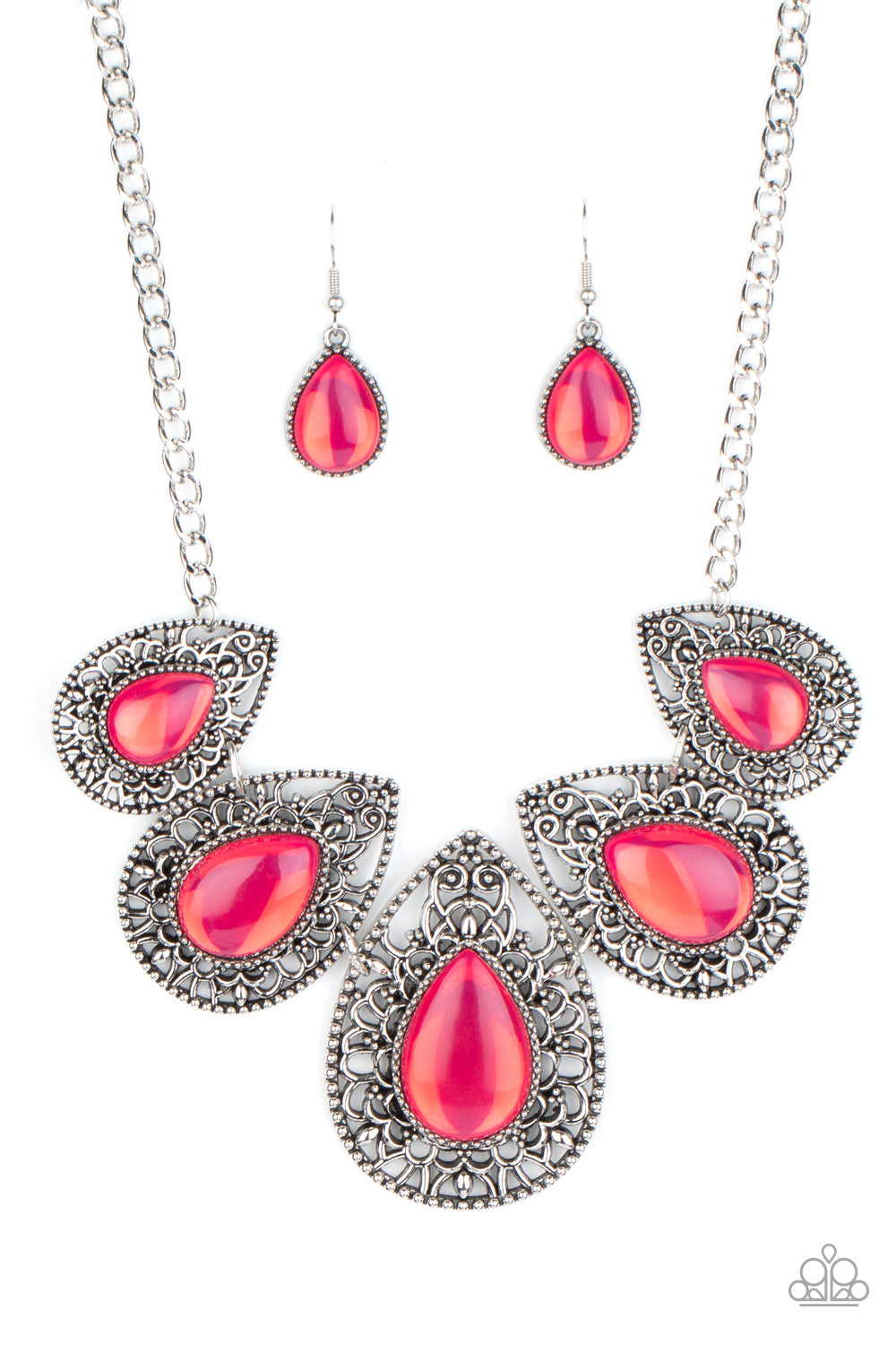 Opal Auras - pink - Paparazzi necklace