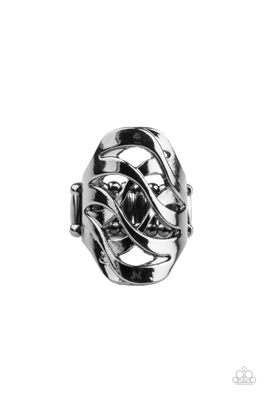 Open Fire - black - Paparazzi ring
