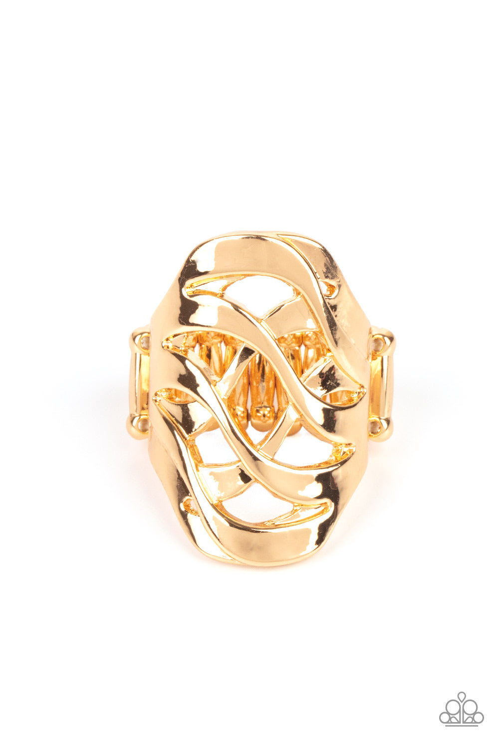 Open Fire - gold - Paparazzi ring