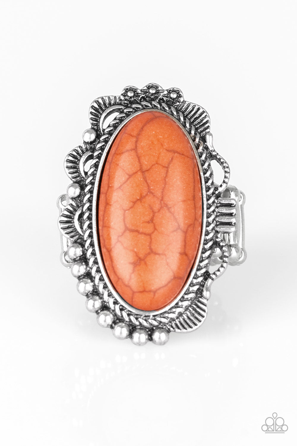 Open Range - orange - Paparazzi ring