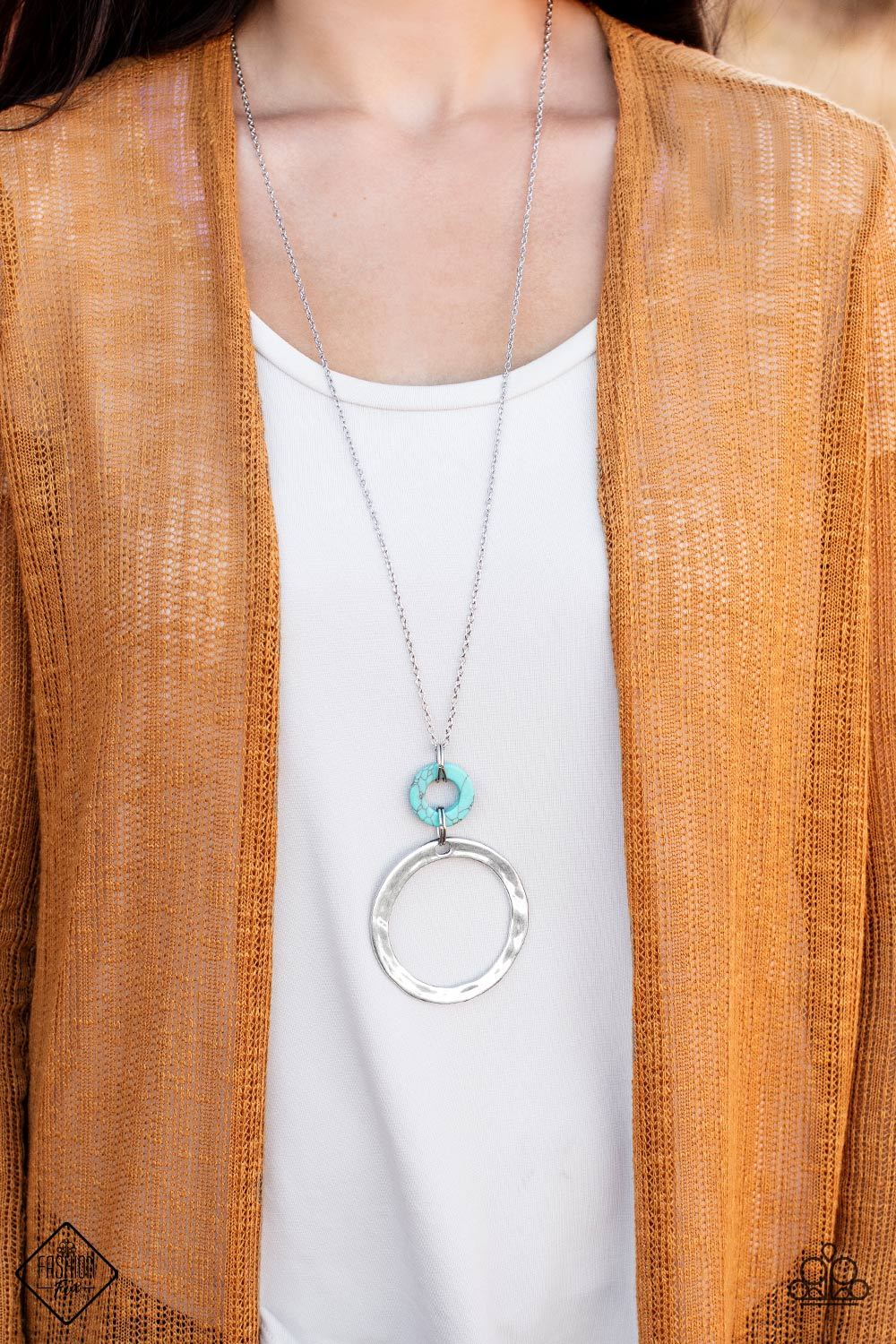 Optical Illusion-blue-Paparazzi necklace