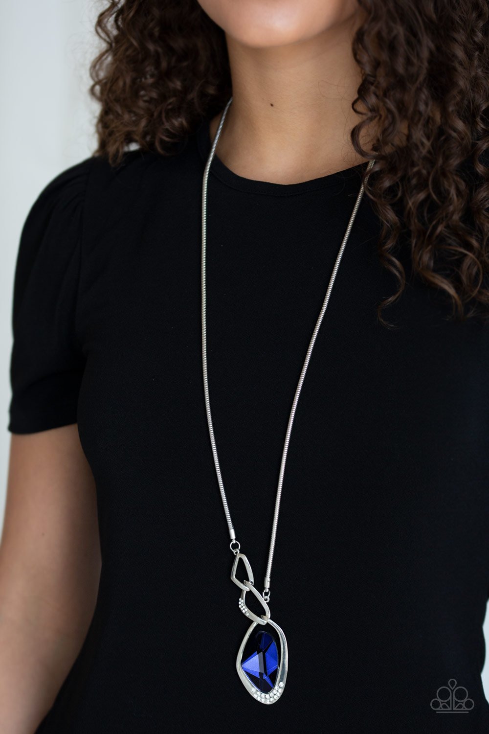 Optical Opulence-blue-Paparazzi necklace