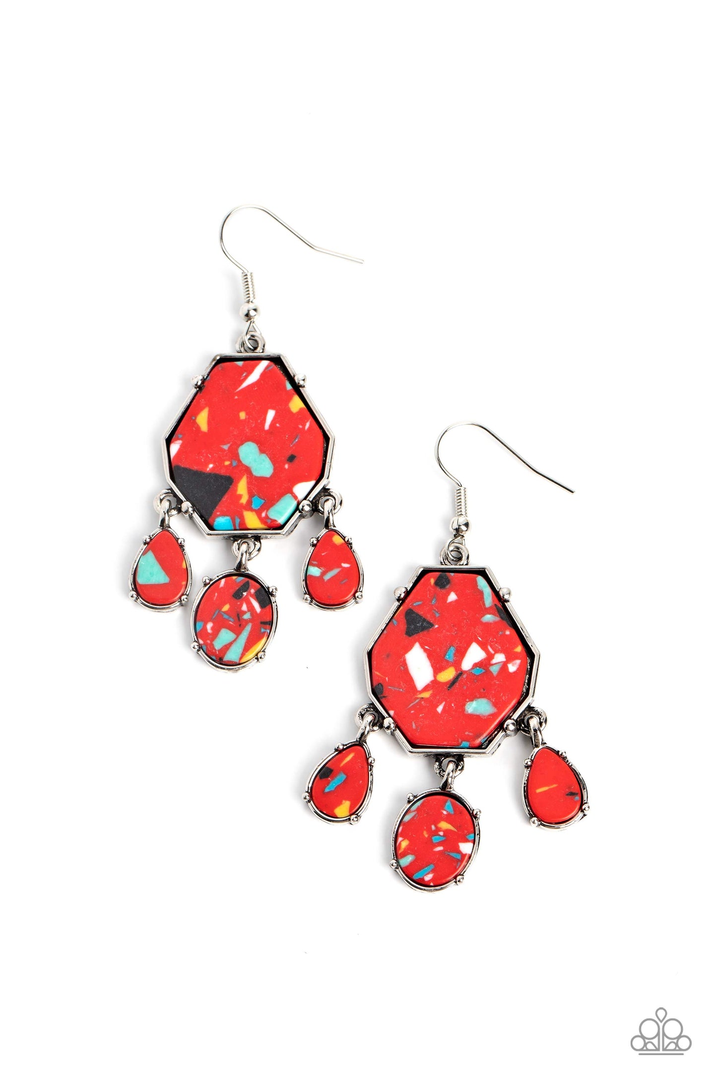 Organic Optimism - red - Paparazzi earrings