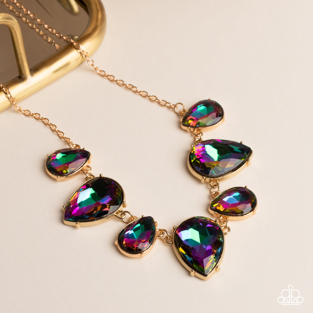 Otherworldly Opulence - gold - Paparazzi necklace