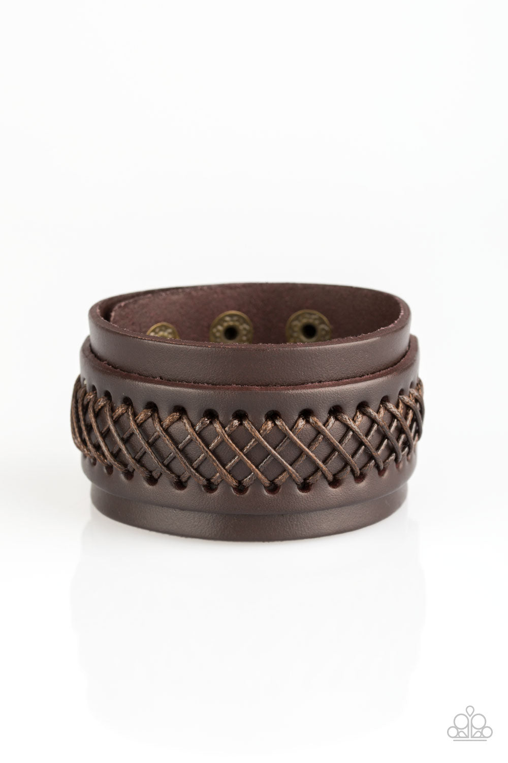 Outlaw and Order - brown - Paparazzi mens bracelet
