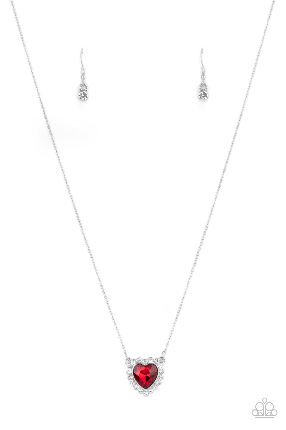 Out of the GLITTERY-ness of Your Heart - red - Paparazzi necklace