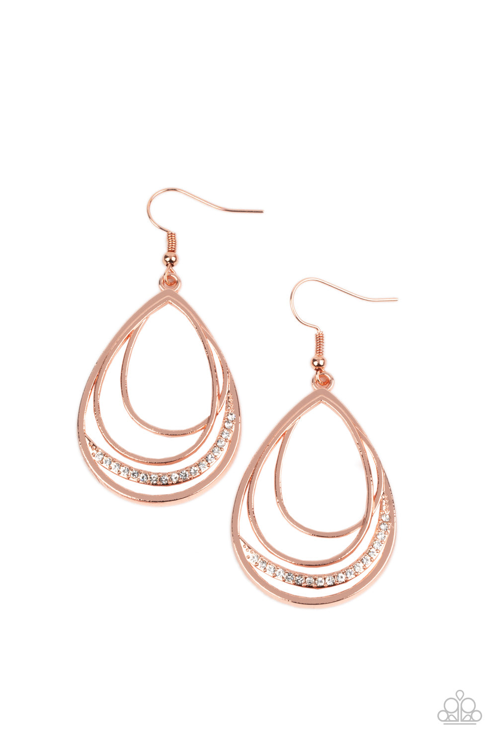Outrageously Opulent - copper - Paparazzi earrings