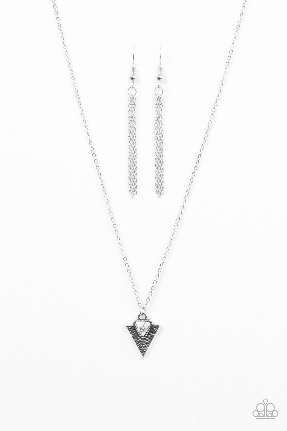 Over My ARROWHEAD - White - Paparazzi necklace